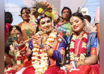 সনাতন ধর্মাবলম্বীদের অংশগ্রহণে বর্ণাঢ্য রথযাত্রা