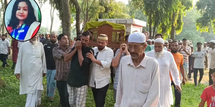 শেষ ইচ্ছা অনুযায়ী মাইলস্টোনের শিক্ষক মাসুকা বেগমকে ব্রাহ্মণবাড়িয়ায় দাফন