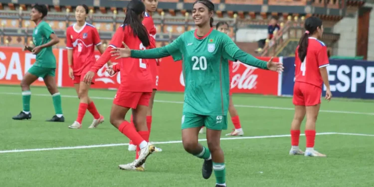 প্রীতির হ্যাটট্রিকে নেপালের বিপক্ষে আরেকটি জয় বাংলাদেশের