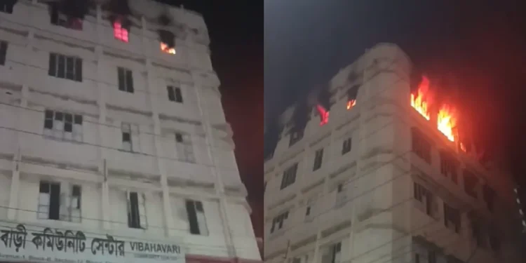 মিরপুরের কালশীতে কমিউনিটি সেন্টারে ভয়াবহ আগুন