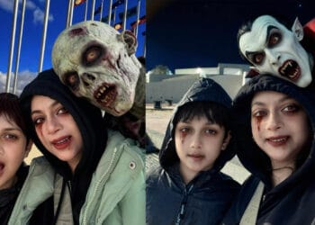 ভূতের লুকে ছেলেকে নিয়ে চমক দিলেন শাবনূর