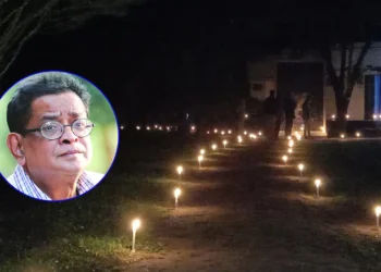 নুহাশ পল্লীতে জ্বলল ১ হাজার ৭৭টি মোমবাতি