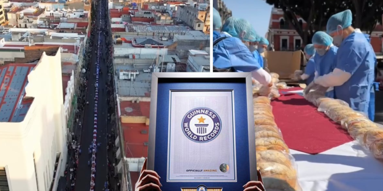 বিশ্ব রেকর্ড ভেঙে বানানো হলো ৬ কিলোমিটার রুটি