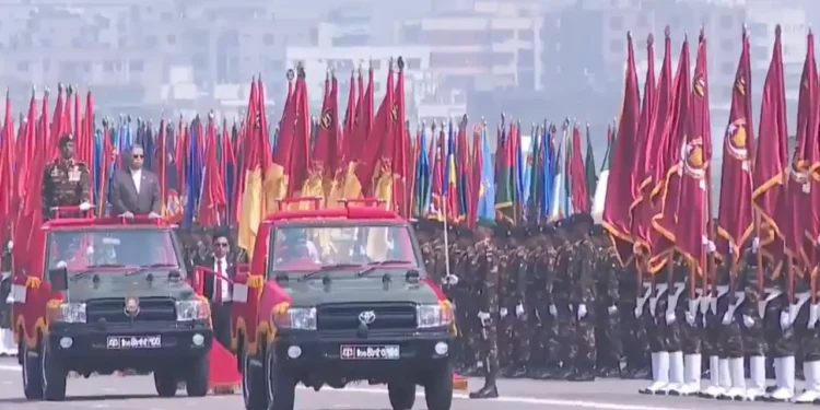 ১৮ বছর পর কুচকাওয়াজের মধ্য দিয়ে স্বাধীনতা দিবস উদযাপন