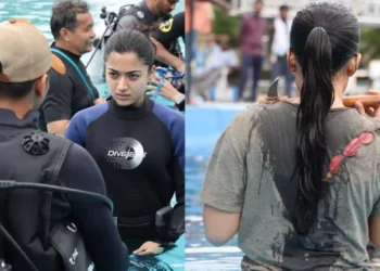 ২০ ঘণ্টা পানির নিচে থেকে নতুন রেকর্ড গড়লেন ভারতীয় অভিনেত্রী