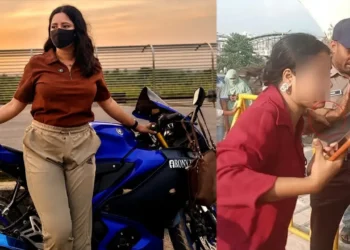উল্টো পথে এসে সার্জেন্টের সঙ্গে লেডি বাইকারের চোটপাট, ৭ দিনের কারাদণ্ড