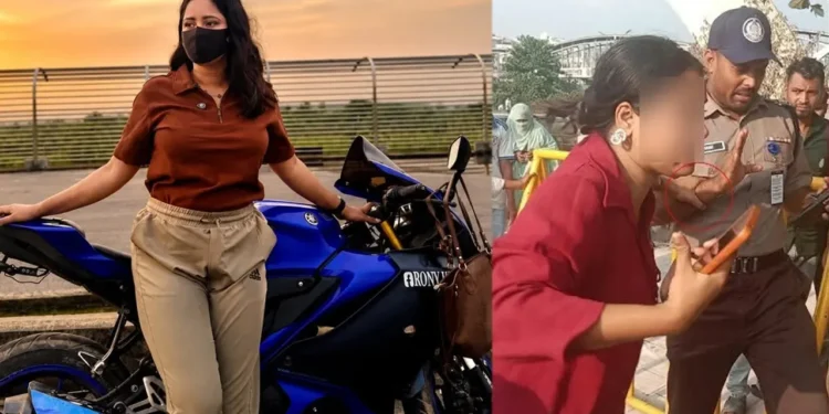 উল্টো পথে এসে সার্জেন্টের সঙ্গে লেডি বাইকারের চোটপাট, ৭ দিনের কারাদণ্ড